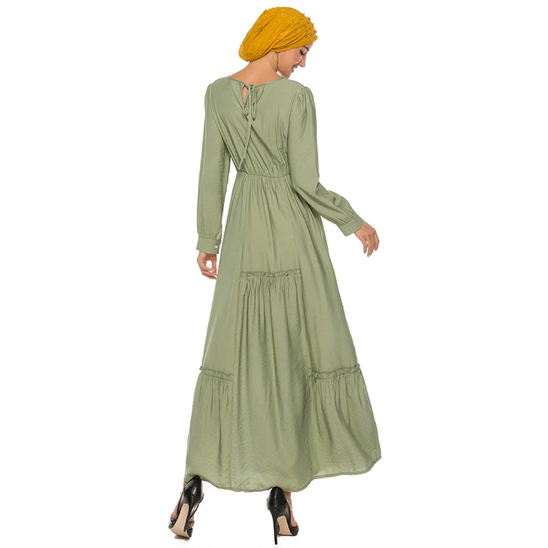 2019 Newest Muslim Women Dubai Kaftan Lace Stitching Receiving Waist Long Sleeve Dress Middle East Eid Ramadan Islamic Dresses
2019 Newest Muslim Women Dubai Kaftan Lace Stitching Receiving Waist Long Sleeve Dress Middle East Eid Ramadan Islamic Dresses