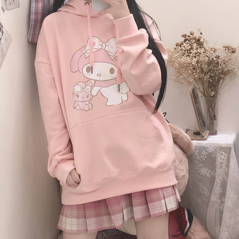 Japanese Sweet Hoodies for Girls Oversized Sweatshirt Clothes Spring Korean Cartoon Print Pullover Hoodie Sweatshirts Women
Japanese Sweet Hoodies for Girls Oversized Sweatshirt Clothes Spring Korean Cartoon Print Pullover Hoodie Sweatshirts Women