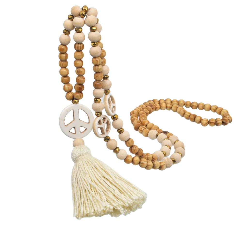Yumfeel Brand New Fashion Necklace Handmade Wood Stone Peaceful Tassel Women Necklaces
Yumfeel Brand New Fashion Necklace Handmade Wood Stone Peaceful Tassel Women Necklaces