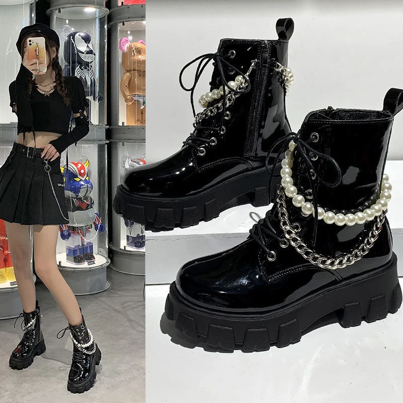 2021 New Autumn Motorcycle Martin Boots Women's Ankle Boots Retro Martin Boots Ladies Platform Boots For Women Punk Female Shoes
2021 New Autumn Motorcycle Martin Boots Women's Ankle Boots Retro Martin Boots Ladies Platform Boots For Women Punk Female Shoes
