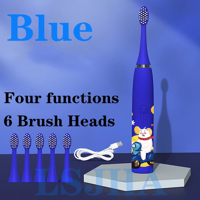 Sonic Children's Electric Toothbrush Kids 3 To 12 Years Old Cleaning Care Oral Bacteria 6 Replacement Brush Heads USB Charging
Sonic Children's Electric Toothbrush Kids 3 To 12 Years Old Cleaning Care Oral Bacteria 6 Replacement Brush Heads USB Charging