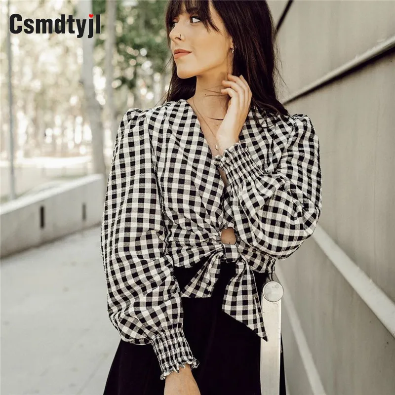 Csmdtyjl Sexy Plaid Casual Women Blouse Shirt Long Sleeve Elegant Tops Office Lady OL Work Wear Party Blouses Tops 2020
Csmdtyjl Sexy Plaid Casual Women Blouse Shirt Long Sleeve Elegant Tops Office Lady OL Work Wear Party Blouses Tops 2020