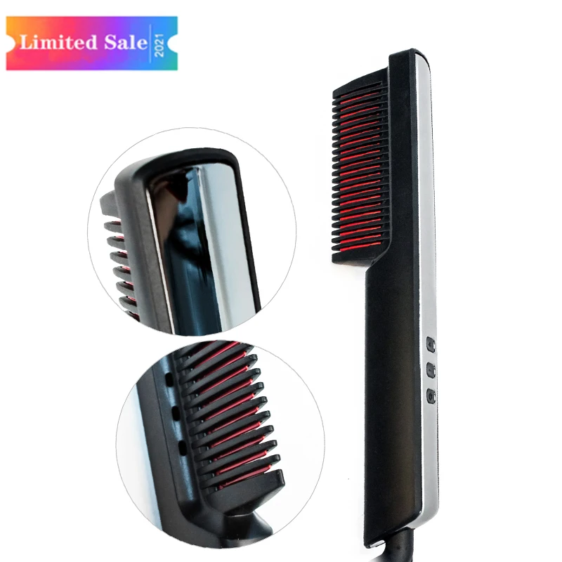 Hair Straightener Irons Comb Quick Beard Straightener Salon Ceramic Hair Straightening Fast Heat Hair Curling Machine
Hair Straightener Irons Comb Quick Beard Straightener Salon Ceramic Hair Straightening Fast Heat Hair Curling Machine