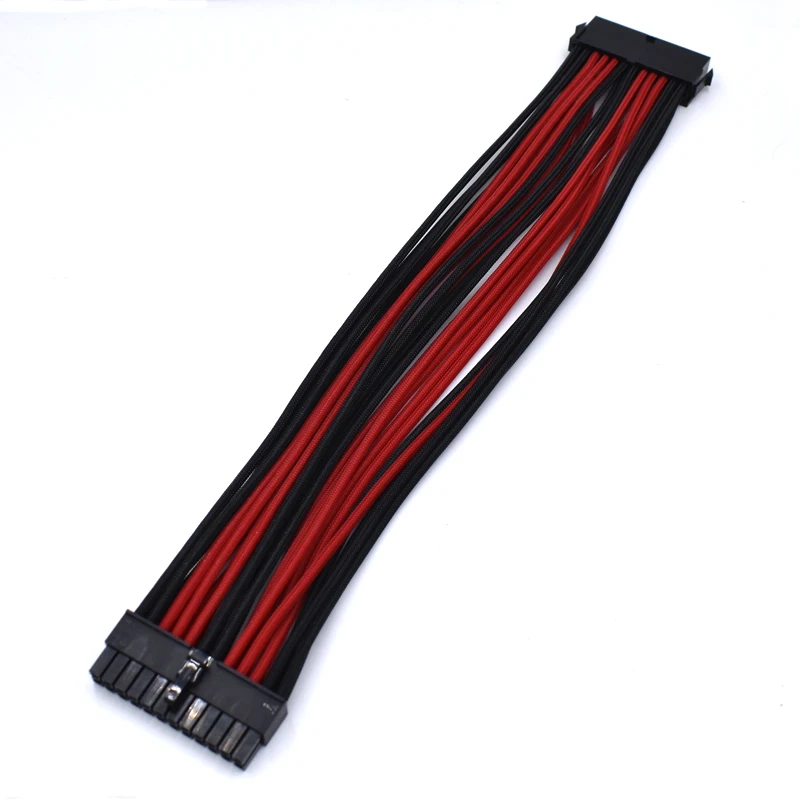 2PCS 30cm 18AWG Nylon Sleeved Wire Motherboard ATX 24pin male to female Power Supply Extension Cable
2PCS 30cm 18AWG Nylon Sleeved Wire Motherboard ATX 24pin male to female Power Supply Extension Cable