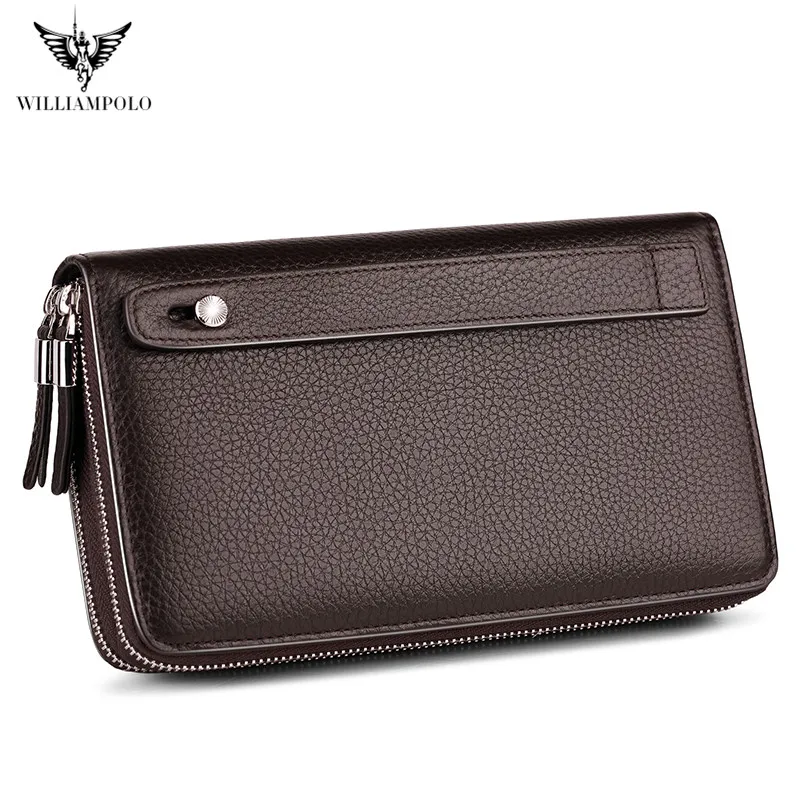 WilliamPOLO Leather Vintage Solid Clutch Men Bag for wallet Phone Cases Brand Mens Wallet Double Zipper Genuine Leather Bag NEW
WilliamPOLO Leather Vintage Solid Clutch Men Bag for wallet Phone Cases Brand Mens Wallet Double Zipper Genuine Leather Bag NEW