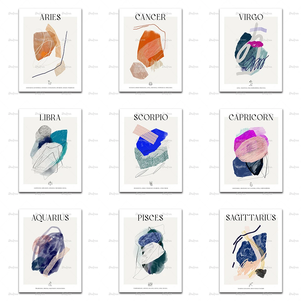 Sagittarius Capricorn Aquarius Pisces Cancer Gemini Zodiac Sign Poster,Abstract Astrology Art,Home Decor Canvas Wall Art Prints
Sagittarius Capricorn Aquarius Pisces Cancer Gemini Zodiac Sign Poster,Abstract Astrology Art,Home Decor Canvas Wall Art Prints