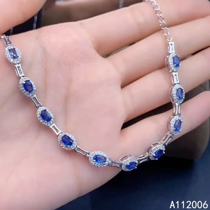 KJJEAXCMY fine jewelry 925 sterling silver inlaid natural sapphire bracelet delicate female luxury support testing
KJJEAXCMY fine jewelry 925 sterling silver inlaid natural sapphire bracelet delicate female luxury support testing