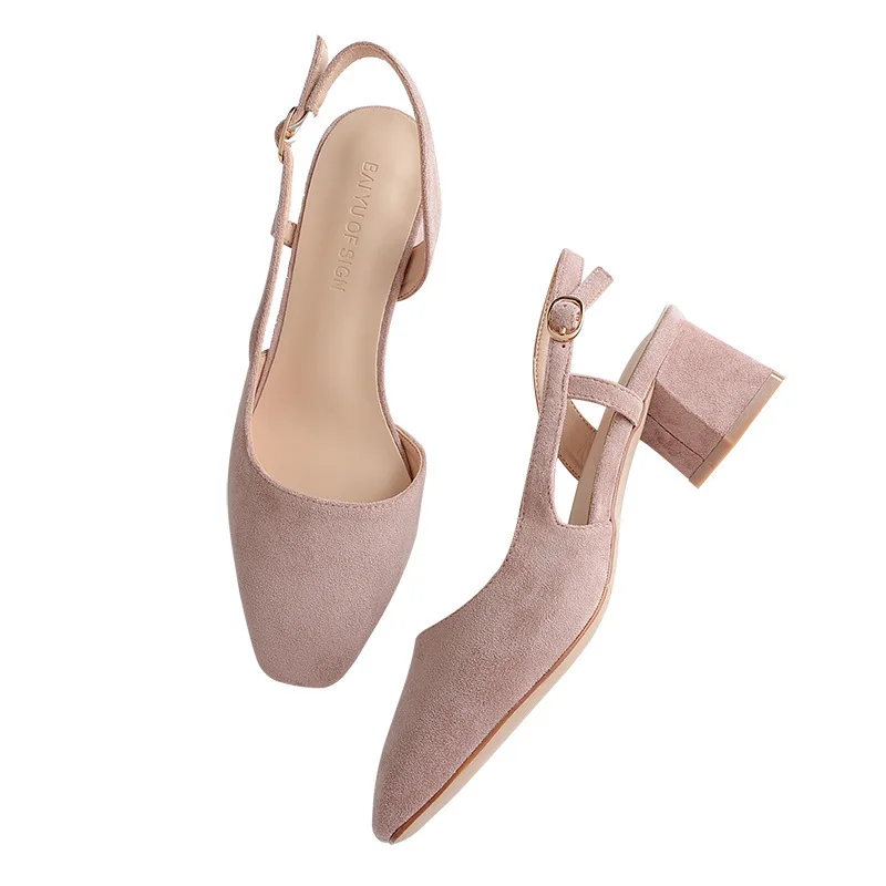 Fashion 2020 Summer Women's Sandals Flock Buckle Strap 4.5CM Thick High Heels Square Toe Shallow Back Strap women shoes pink
Fashion 2020 Summer Women's Sandals Flock Buckle Strap 4.5CM Thick High Heels Square Toe Shallow Back Strap women shoes pink