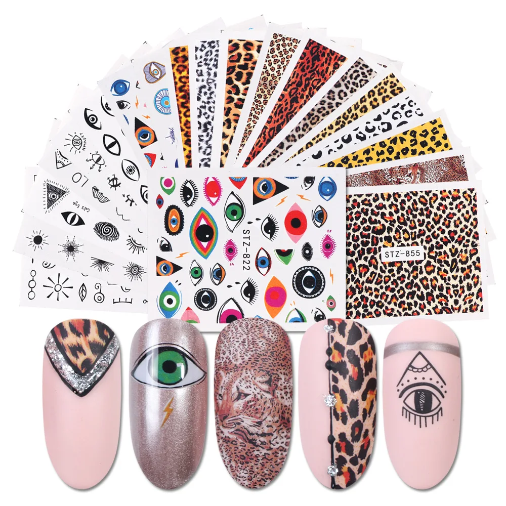 19pcs Nail Stickers Set Fashion Floral Geometric Nail Art Water Transfer Decals Sliders Leopard Print Manicures Decoration
19pcs Nail Stickers Set Fashion Floral Geometric Nail Art Water Transfer Decals Sliders Leopard Print Manicures Decoration