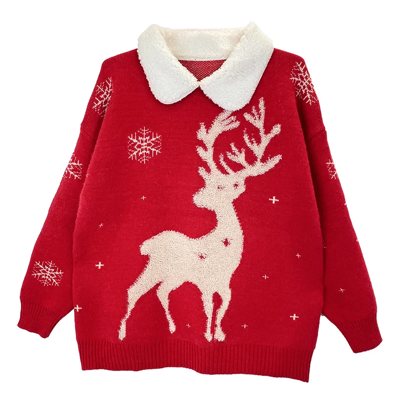 Christmas Oversize Sweater Autumn And Winter Clothes Cover Belly Show Thin Top Elk Loose Outer Pullover
Christmas Oversize Sweater Autumn And Winter Clothes Cover Belly Show Thin Top Elk Loose Outer Pullover