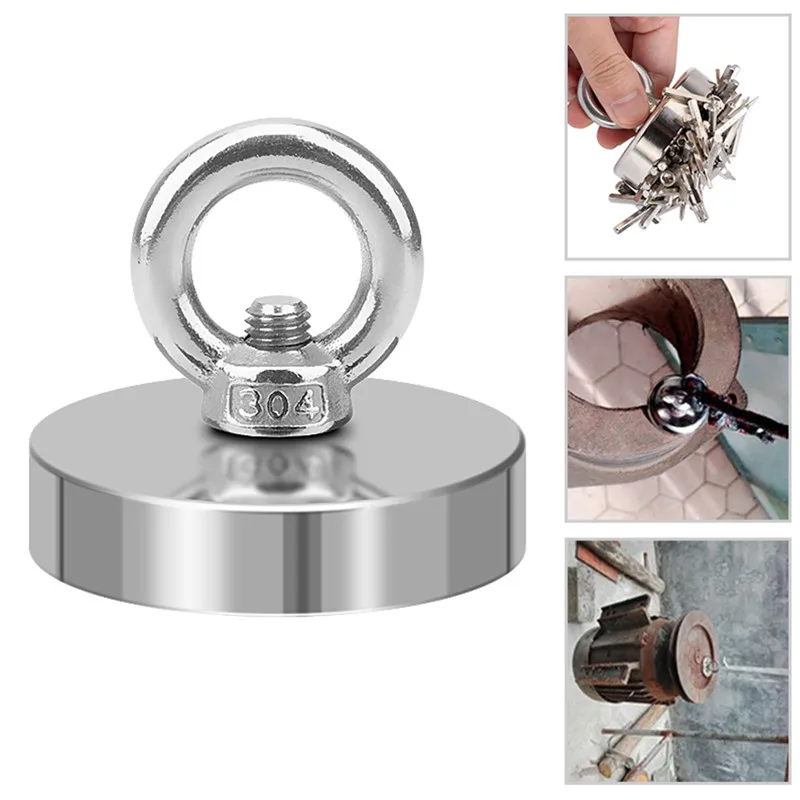 Super Strong Powerful Magnetic Hook Pot Neodymium Fishing Magnet Salvage Fishing Hook Eyebolt Permanent With Rope Nickel Plate
Super Strong Powerful Magnetic Hook Pot Neodymium Fishing Magnet Salvage Fishing Hook Eyebolt Permanent With Rope Nickel Plate