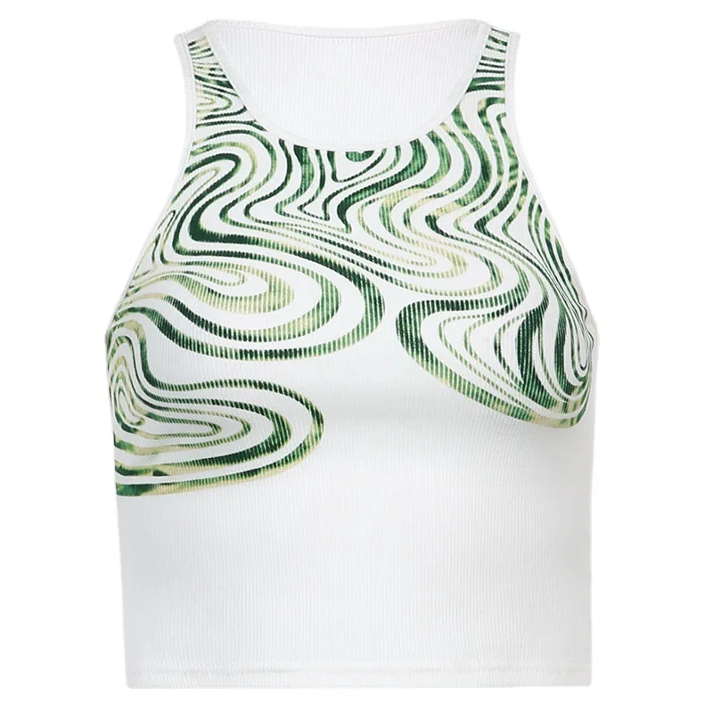 Summer Of 2021 The New Women's Wear Sleeveless Round Collar Personality Trend That Show Hilum Render Small Vest
Summer Of 2021 The New Women's Wear Sleeveless Round Collar Personality Trend That Show Hilum Render Small Vest