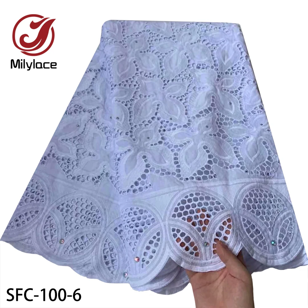Hot Sale Swiss Voile Lace In Switzerland High Quality Embroidery African Lace Cotton Fabric for Dress SFC-100
Hot Sale Swiss Voile Lace In Switzerland High Quality Embroidery African Lace Cotton Fabric for Dress SFC-100