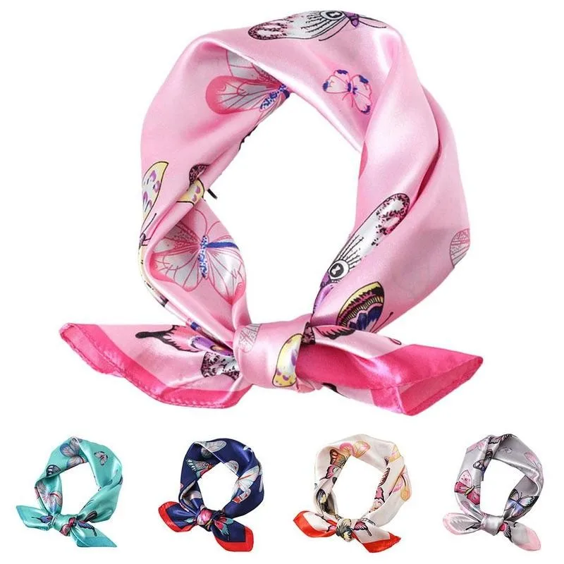 2021 Silk Square Scarf Fashion Butterfly Printed Head Neck scarf Women Headscarf Kerchief 60*60cm Bandana Shawl Accessories
2021 Silk Square Scarf Fashion Butterfly Printed Head Neck scarf Women Headscarf Kerchief 60*60cm Bandana Shawl Accessories