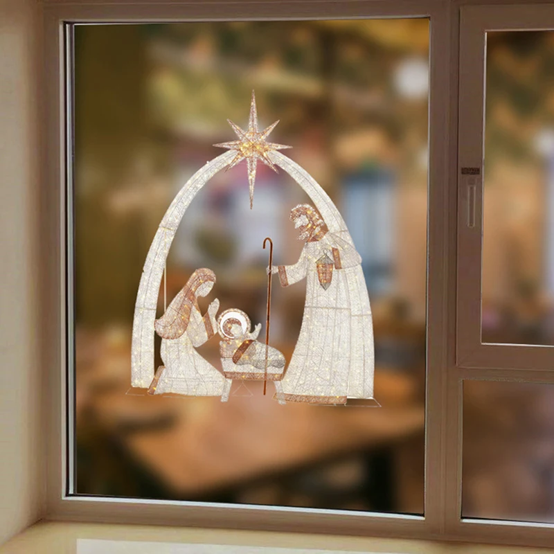 Jesus birth story wall sticker window glass decoration PVC sticker 20x30cm 2022 New Year
Jesus birth story wall sticker window glass decoration PVC sticker 20x30cm 2022 New Year