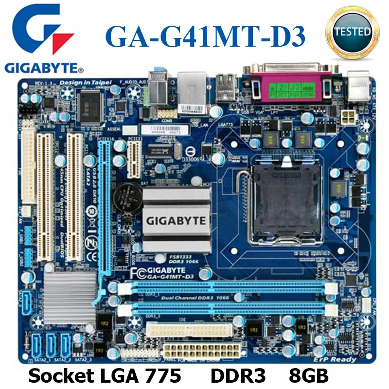 Разъем LGA 775 DDR3 Gigabyte GA-G41MT-D3 десктопная материнская плата Core 2 Pentium Celeron 8G G41MT-D3