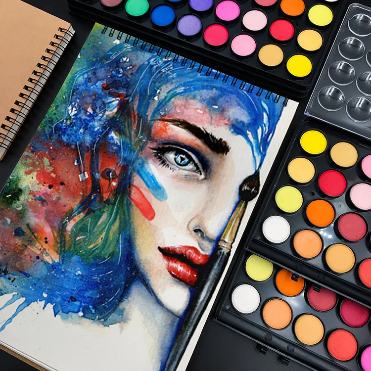 36 Color Art Set With Water Brush Pen Watercolor Painting Pigment Professional Solid Watercolor Paint Set for Drawing Stationery
36 Color Art Set With Water Brush Pen Watercolor Painting Pigment Professional Solid Watercolor Paint Set for Drawing Stationery
