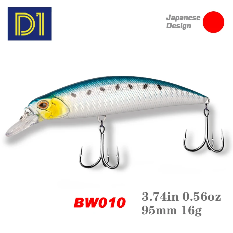 D1 Realis Minnow Fishing Lure Jerkbait Wobblers Sinking 95mm/16g Artificial Hard Bait Bass Trout Fishing Tackle
D1 Realis Minnow Fishing Lure Jerkbait Wobblers Sinking 95mm/16g Artificial Hard Bait Bass Trout Fishing Tackle