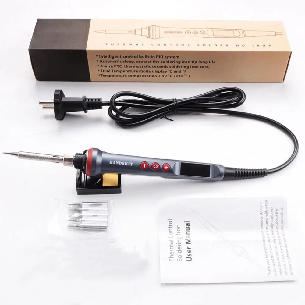 200W Soldering Iron Automatic Sleep Thermal Control Soldering Iron Tin Wire Stand Welding Tools Four-core PTC Ceramic Heater 
200W Soldering Iron Automatic Sleep Thermal Control Soldering Iron Tin Wire Stand Welding Tools Four-core PTC Ceramic Heater