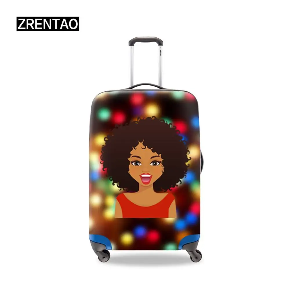 

High Quality S/M/L/XL Size Suitcase Covers Fits 18-32 Inch Holiday Traveling Luggages For Women Adults African Girls Printing