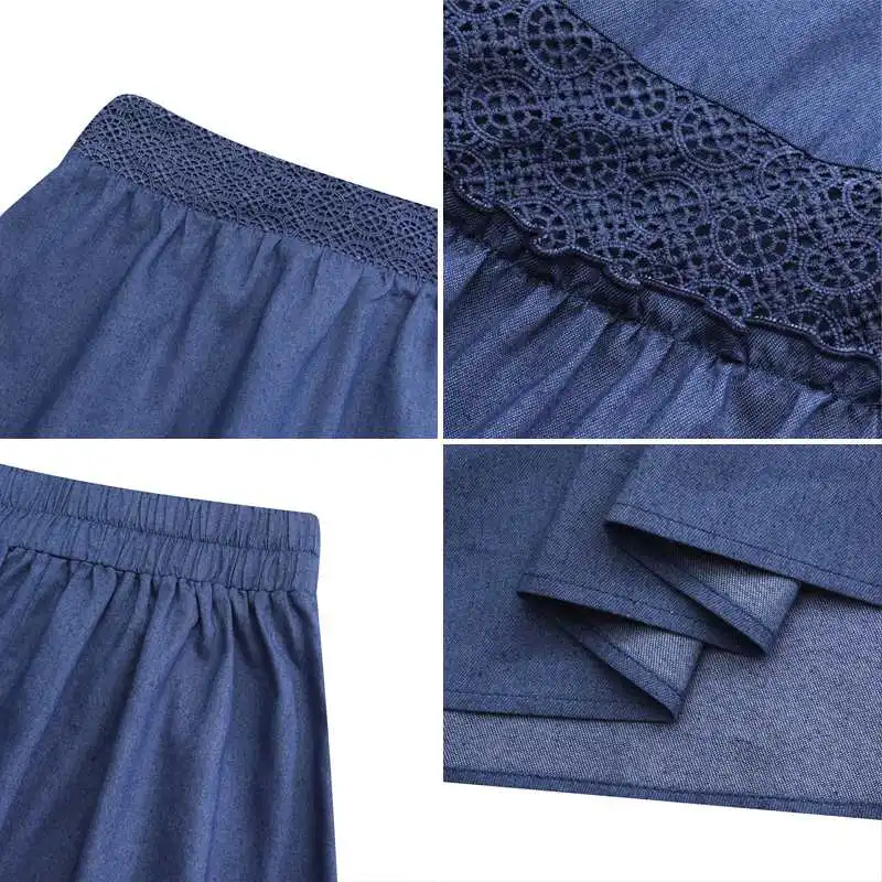 Women High Waist Skirt 2021 VONDA Vintage Crochet Patchwork A-line Skirt Casual Pleated Party Maxi Skirts Faldas De Mujer
Women High Waist Skirt 2021 VONDA Vintage Crochet Patchwork A-line Skirt Casual Pleated Party Maxi Skirts Faldas De Mujer
