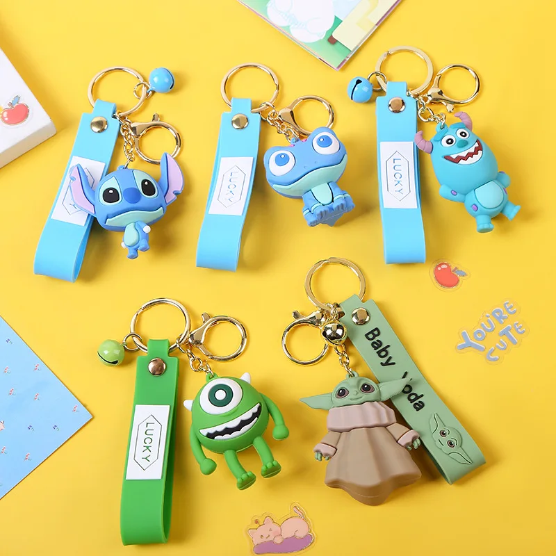 Movies Monsters University Keychains Cartoon Stitch Baby Yoda Figure Key Chains Couple's Bag Pendant Creative Car Accessories
Movies Monsters University Keychains Cartoon Stitch Baby Yoda Figure Key Chains Couple's Bag Pendant Creative Car Accessories