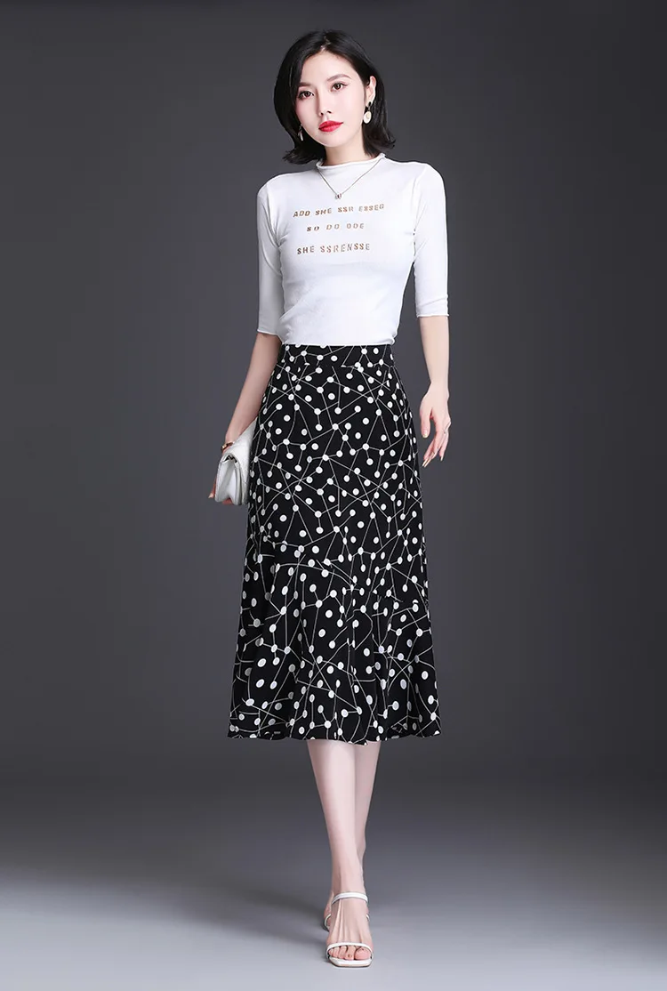 Women Fashion Print Fishtail Skirt High Waist Slim Casual 2021 Summer Office Lady Elegant Mid-long Skirts Plus Size 4XL 2109
Women Fashion Print Fishtail Skirt High Waist Slim Casual 2021 Summer Office Lady Elegant Mid-long Skirts Plus Size 4XL 2109