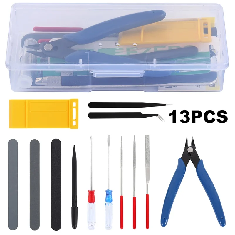 DIY Modeler Basic Tools Set Craft Hobby Car Building Model Plier Tweezer Pen Knife Grinding Kit For GUNDAM Model Building Toy
DIY Modeler Basic Tools Set Craft Hobby Car Building Model Plier Tweezer Pen Knife Grinding Kit For GUNDAM Model Building Toy