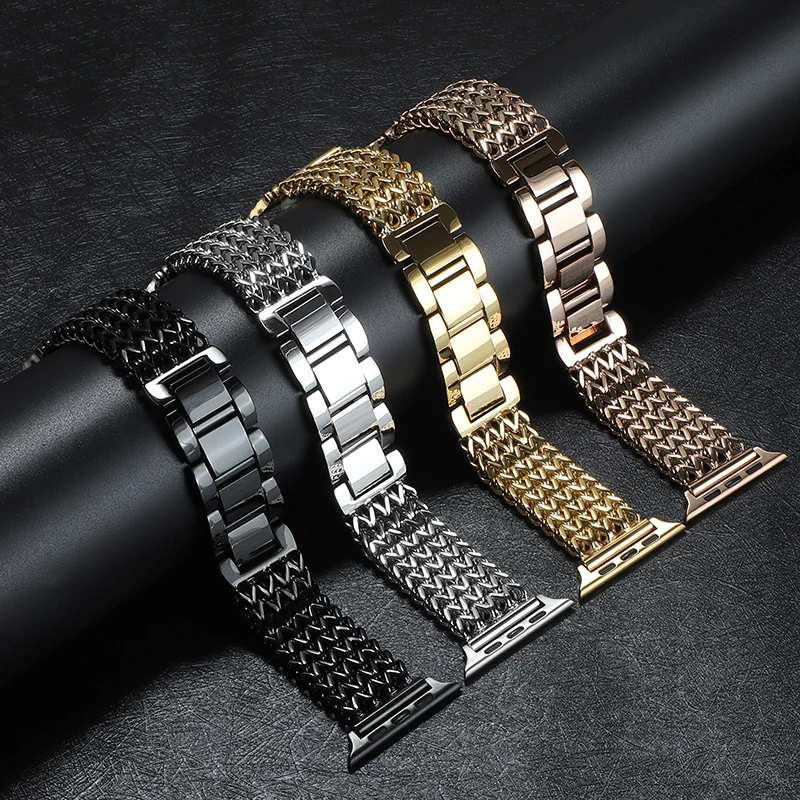 Stainless Steel Loop Strap For iwatch 7 6 5 3 4 se Bracelet Band for Apple Watch 38mm 45mm 40mm 42mm 44mm Smartwatch Accessories
Stainless Steel Loop Strap For iwatch 7 6 5 3 4 se Bracelet Band for Apple Watch 38mm 45mm 40mm 42mm 44mm Smartwatch Accessories