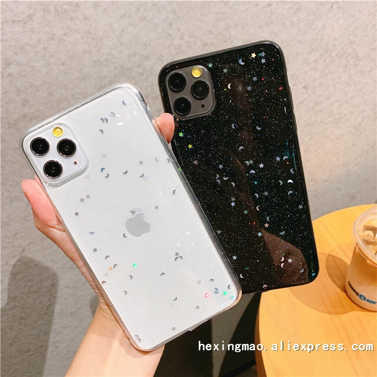 Блестящий блестящий чехол с блестками для iphone 11 11Pro Max 8 7 Plus 6S X XS XR блестящая Звезда