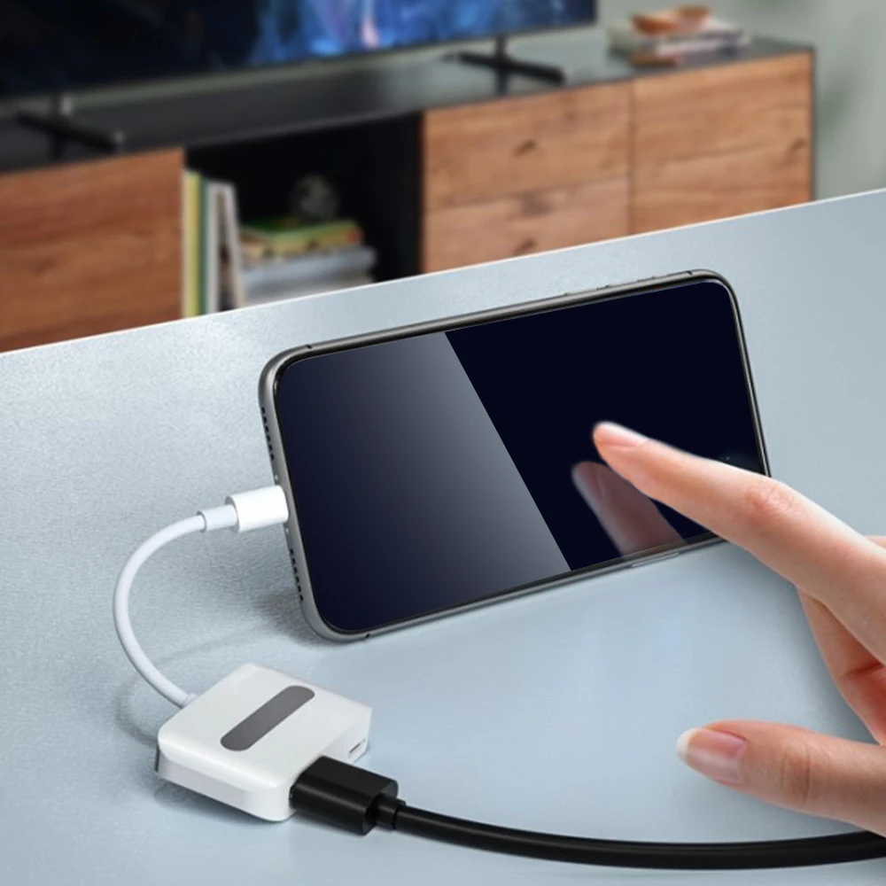 Совершенно новый HD 1080P Цифровой AV адаптер HDMI-совместимый конвертер для IPhone