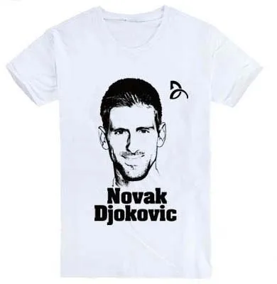Фото Мужская футболка Novak Djokovic модная 100% хлопок хип хоп свободная топы - купить