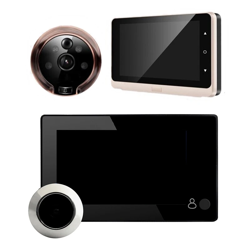 5 Inches 720P Doorbell Viewer Digital Door Peephole Viewer Camera & 4.3Inch HD Door Peephole 145 Degree Wide Angle
5 Inches 720P Doorbell Viewer Digital Door Peephole Viewer Camera & 4.3Inch HD Door Peephole 145 Degree Wide Angle