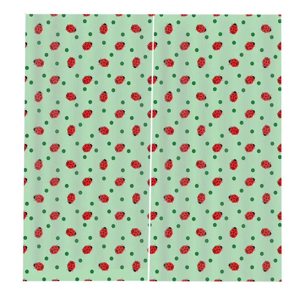Photo Custom Cartoon Cute Beetle Ladybird Polyester Fabric Curtain With Green dots Blackout Window Drapes Children's room Decor
Photo Custom Cartoon Cute Beetle Ladybird Polyester Fabric Curtain With Green dots Blackout Window Drapes Children's room Decor