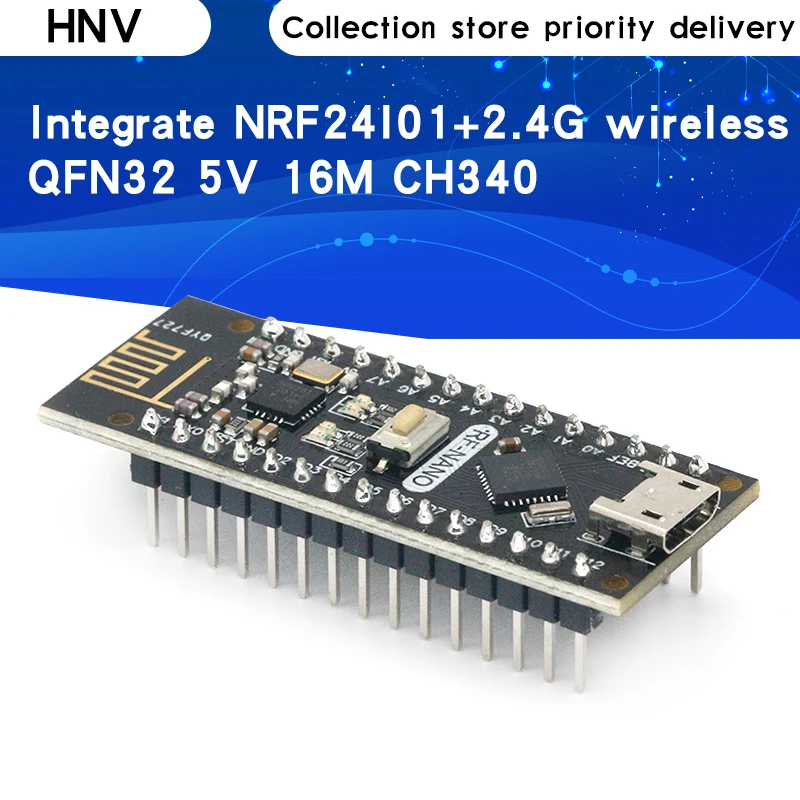 RF-Nano forArduino Nano V3.0, Micro USB Nano плата ATmega328P QFN32 5 в 16 м CH340, интегрированная NRF24l01 + 2,4G Беспроводная
RF-Nano forArduino Nano V3.0, Micro USB Nano плата ATmega328P QFN32 5 в 16 м CH340, интегрированная NRF24l01 + 2,4G Беспроводная