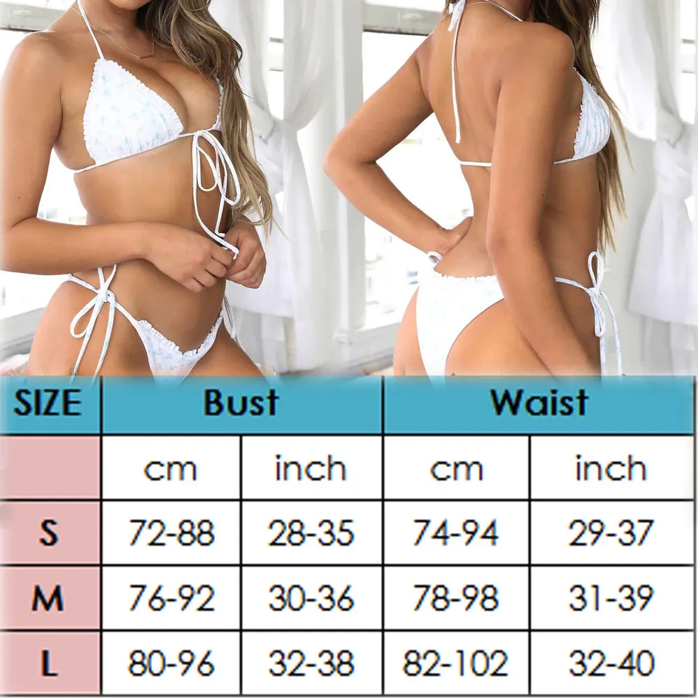 Hirigin Sexy Ruffles Bikini Set Women Bandage Push Up Padded Thong Biquini Women Bathing Suit Halter Style Beach Swimming Wear
Hirigin Sexy Ruffles Bikini Set Women Bandage Push Up Padded Thong Biquini Women Bathing Suit Halter Style Beach Swimming Wear