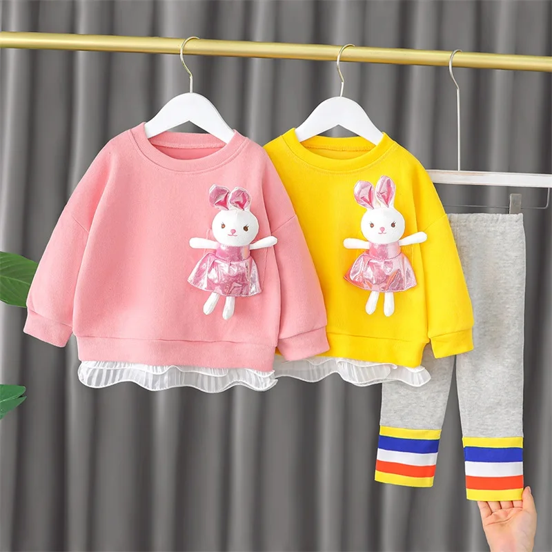 Baby Girls Cartoon Rabbit T Shirt and Pants Children Clothing Sets Cotton Clothes Outfit Kids Casual Sportswear
Baby Girls Cartoon Rabbit T Shirt and Pants Children Clothing Sets Cotton Clothes Outfit Kids Casual Sportswear