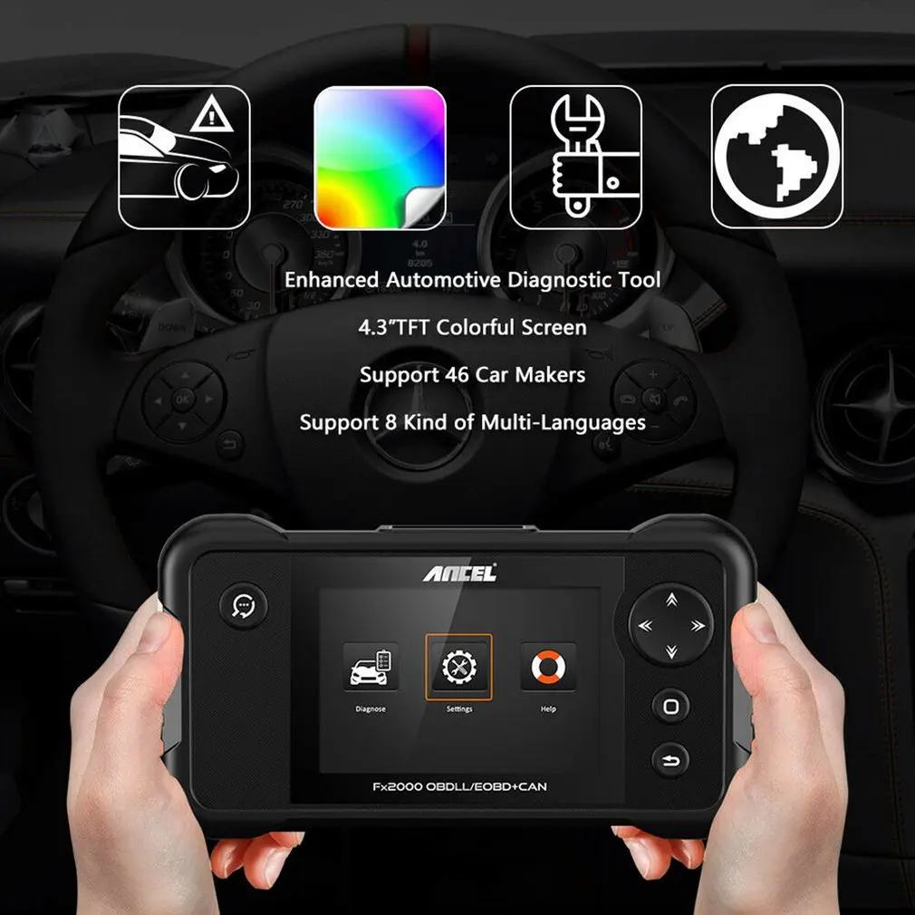 Universal Car Auto Diagnostic Tool ABS SRS Airbag ENG AT Gearbox Code Reader OBD 2 Automotive Scanner Four System
Universal Car Auto Diagnostic Tool ABS SRS Airbag ENG AT Gearbox Code Reader OBD 2 Automotive Scanner Four System
