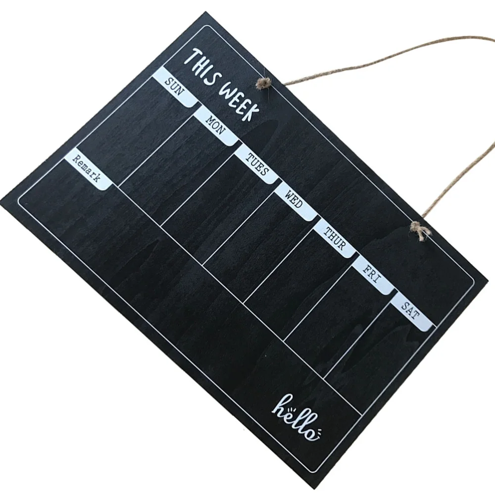 Wooden Single-Sided Chalkboards Hanging Decorative Wall Blackboard Weekly Message Board
Wooden Single-Sided Chalkboards Hanging Decorative Wall Blackboard Weekly Message Board