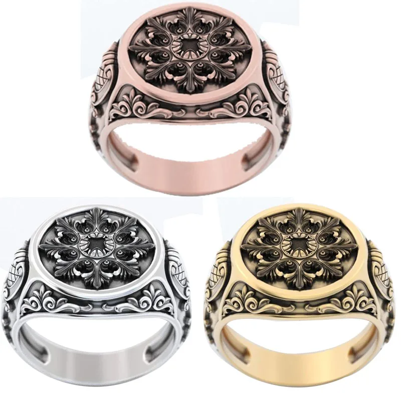 Unisex 3 Colors Vintage Eight Pental Leaves Ring for Women Men Craved Geometric Pattern Wedding Engagement Fashion Jewelry
Unisex 3 Colors Vintage Eight Pental Leaves Ring for Women Men Craved Geometric Pattern Wedding Engagement Fashion Jewelry