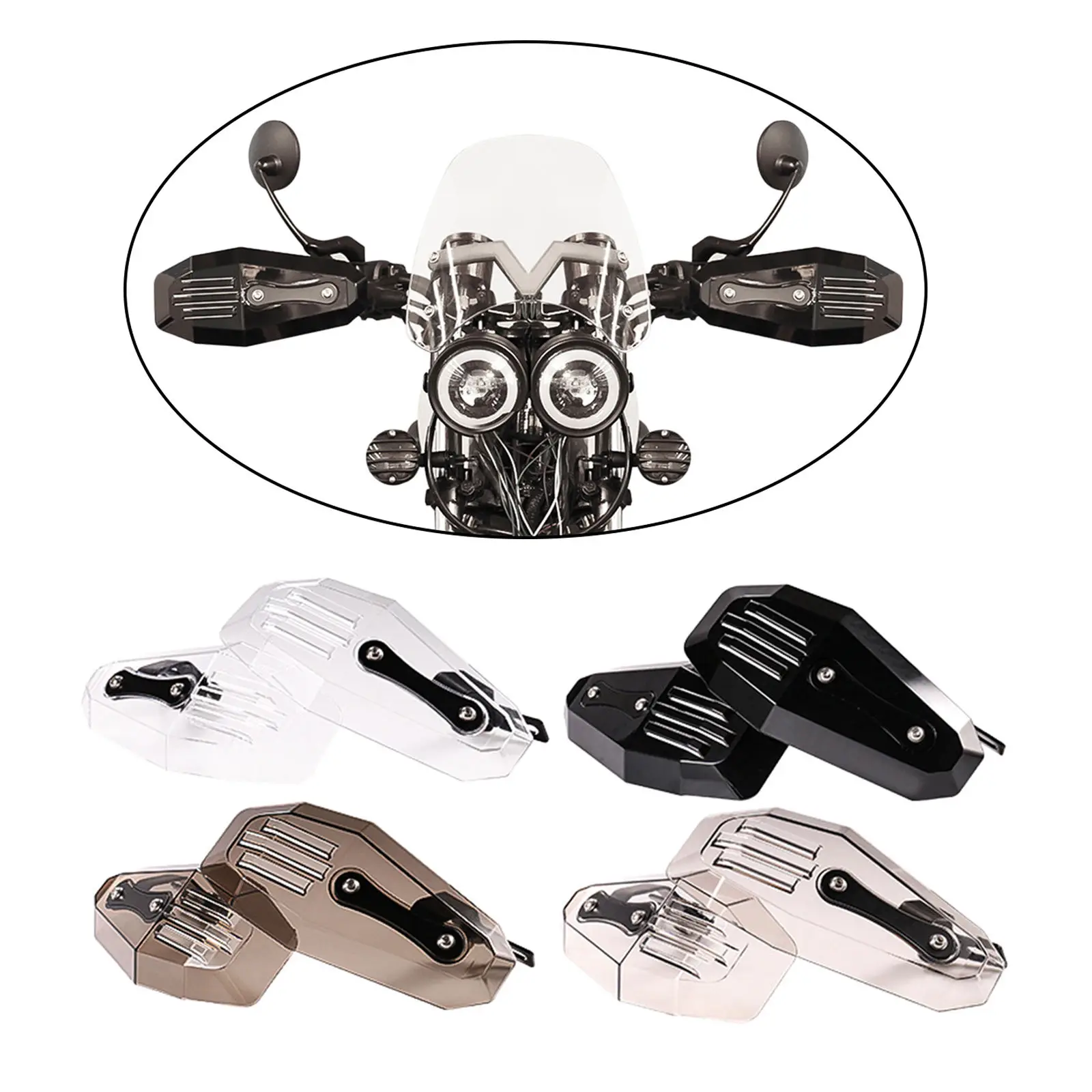 2Pcs Universal Motorcycle Hand Guard Protector Shield for Most Motorbike Motocross Scooter Windproof Handlebar HandGuards
2Pcs Universal Motorcycle Hand Guard Protector Shield for Most Motorbike Motocross Scooter Windproof Handlebar HandGuards