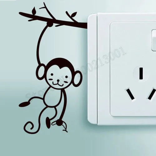 Light Switch Sticke Black Cute Monkey Hanging Tree Branch For Kidroom Decor Vinyl Art Removeable Poster Mural Decals LY889
Light Switch Sticke Black Cute Monkey Hanging Tree Branch For Kidroom Decor Vinyl Art Removeable Poster Mural Decals LY889