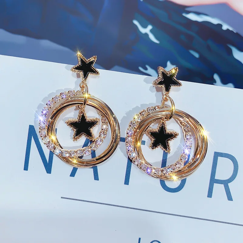 Star Earrings Multi - Layer Flash Metal Circle Earrings Wholesale S925 Silver Needle Temperament Earrings Pendant Accessories
Star Earrings Multi - Layer Flash Metal Circle Earrings Wholesale S925 Silver Needle Temperament Earrings Pendant Accessories