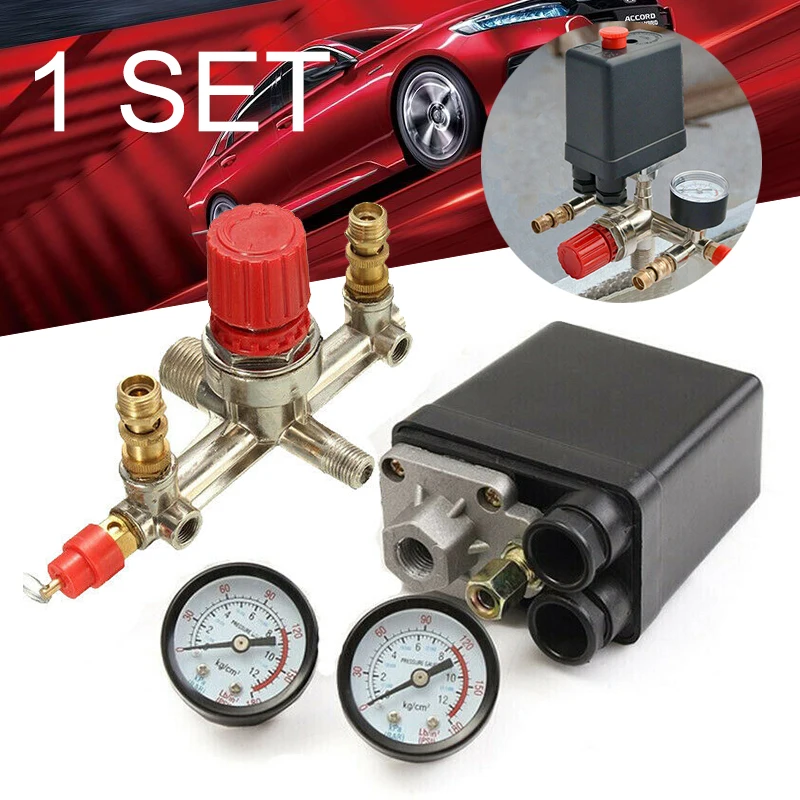 Mayitr 1pc Pressure Meter Regulator Gauges Air Valve Compressor Control Switch 220V Accessories Tool
Mayitr 1pc Pressure Meter Regulator Gauges Air Valve Compressor Control Switch 220V Accessories Tool