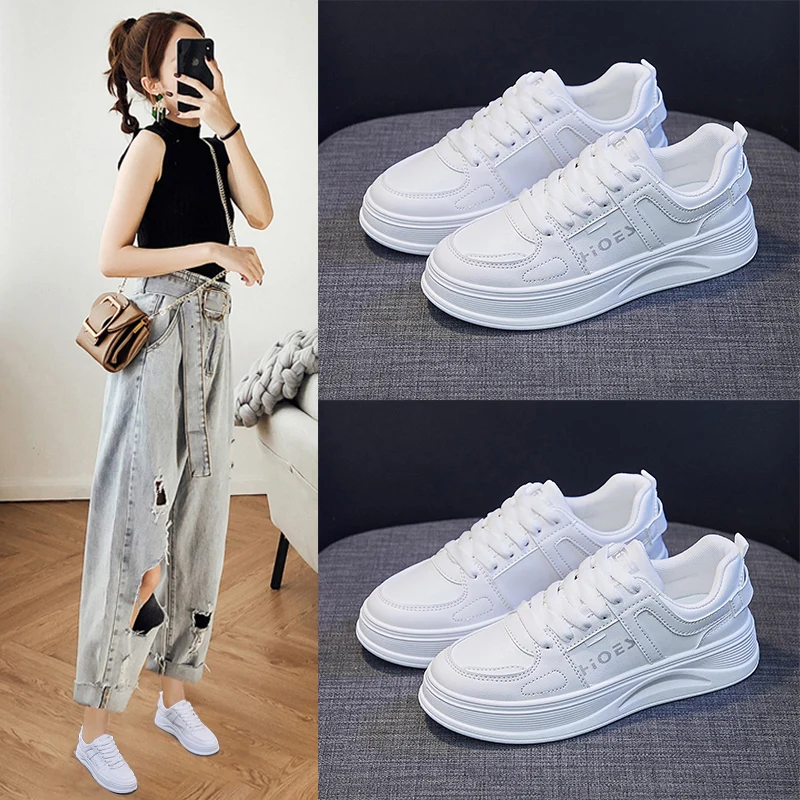 2021 autumn new student small white shoes women's thick soled casual shoes women's fashion heightening shoes Korean version
2021 autumn new student small white shoes women's thick soled casual shoes women's fashion heightening shoes Korean version
