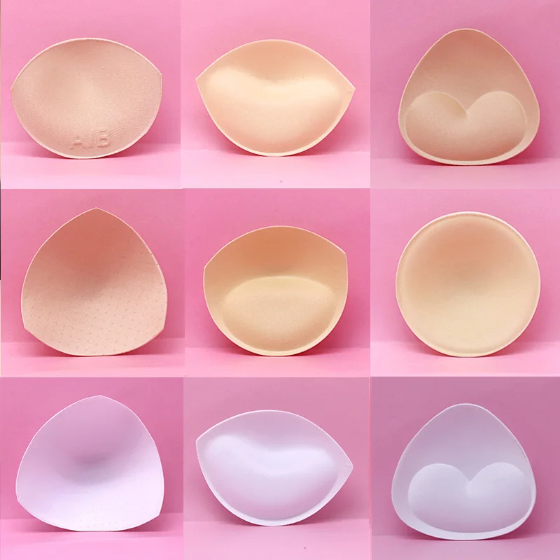

8pcs/4pair Sponge Bra Pads for Bikini Swimsuit Breast Push Up Pad Removeable Breast Enhancer Chest Cup Pad Intimates Accessories