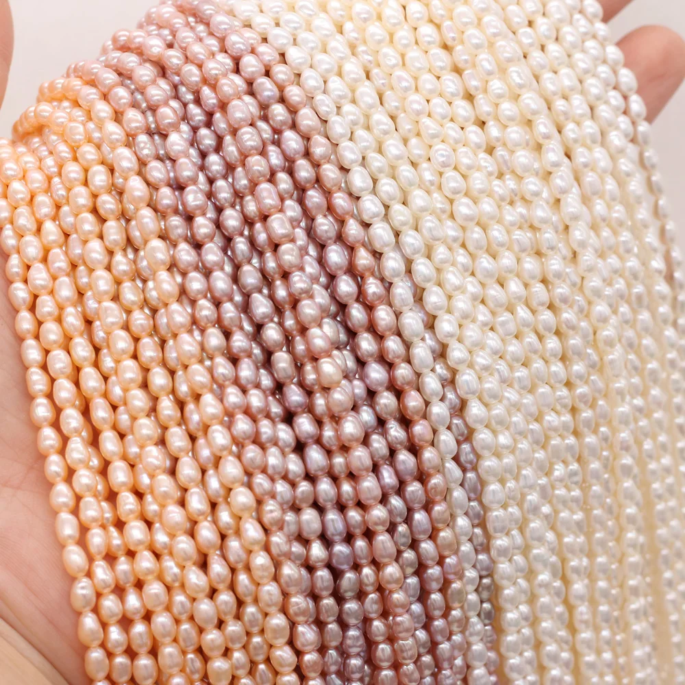 3-3.5mm High Quality Natural Freshwater Pearl Rice Beads Real Pearls for DIY Charms Bracelet Necklace Jewelry Making Strand 36cm
3-3.5mm High Quality Natural Freshwater Pearl Rice Beads Real Pearls for DIY Charms Bracelet Necklace Jewelry Making Strand 36cm