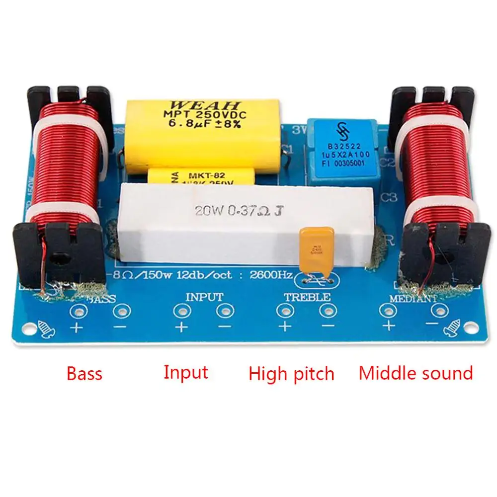 WEAH 338 3 Way 120 Вт динамик аудио делитель частоты громкий кроссовер фильтр|Аксессуары
