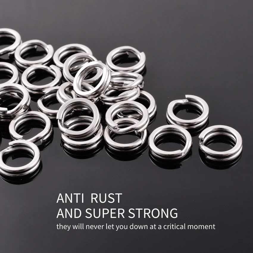 100/50 pcs Stainless Steel Split Ring Heavy Duty Fishing Double Ring Connector Fishing Accessories For Fishing Hook Snap Lure
100/50 pcs Stainless Steel Split Ring Heavy Duty Fishing Double Ring Connector Fishing Accessories For Fishing Hook Snap Lure