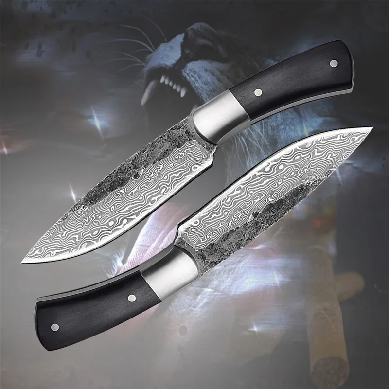 Fixed Blade Hunting Knife Damascus Laser Pattern Outdoor Survival Equipment Camping Gadgets Butcher Utility Paring Kitchen Knife
Fixed Blade Hunting Knife Damascus Laser Pattern Outdoor Survival Equipment Camping Gadgets Butcher Utility Paring Kitchen Knife